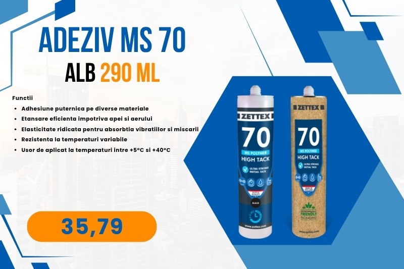 adeziv zettex ms 70 alb 290 ml