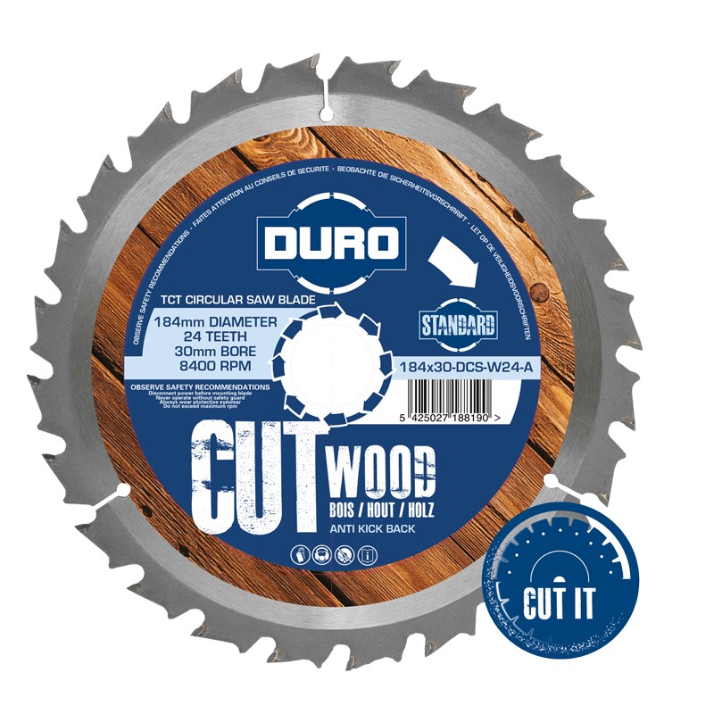 DURO STANDARD DISC DEB LEMN 184X30 Z40