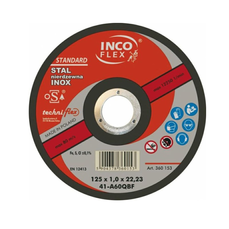 INCO DISC DEB. INOX PRO 125X1