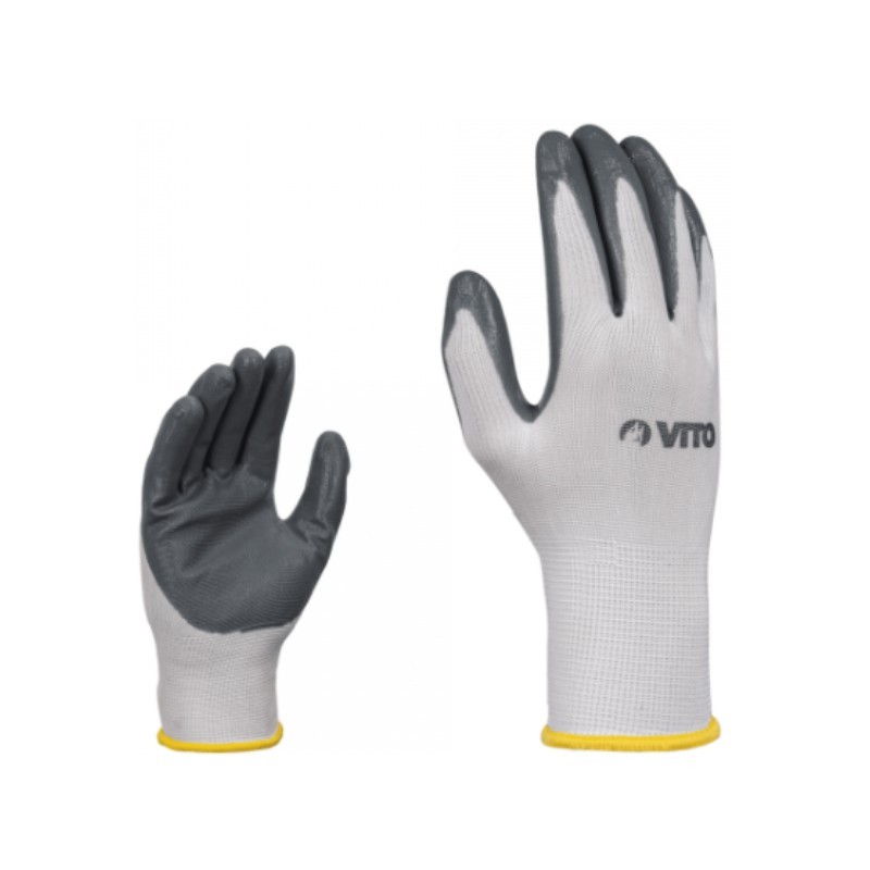 MANUSI PU PALM ALB/GRI XL VITO