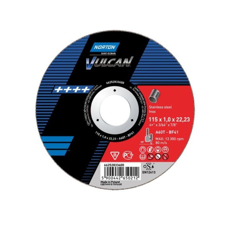 NORTON DISC DEBITARE INOX 115X1.6