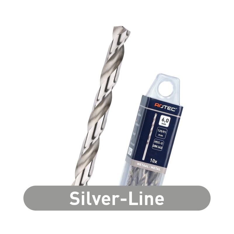 ROTEC BURG HSS DIN 340 2.5 SILVER LINE