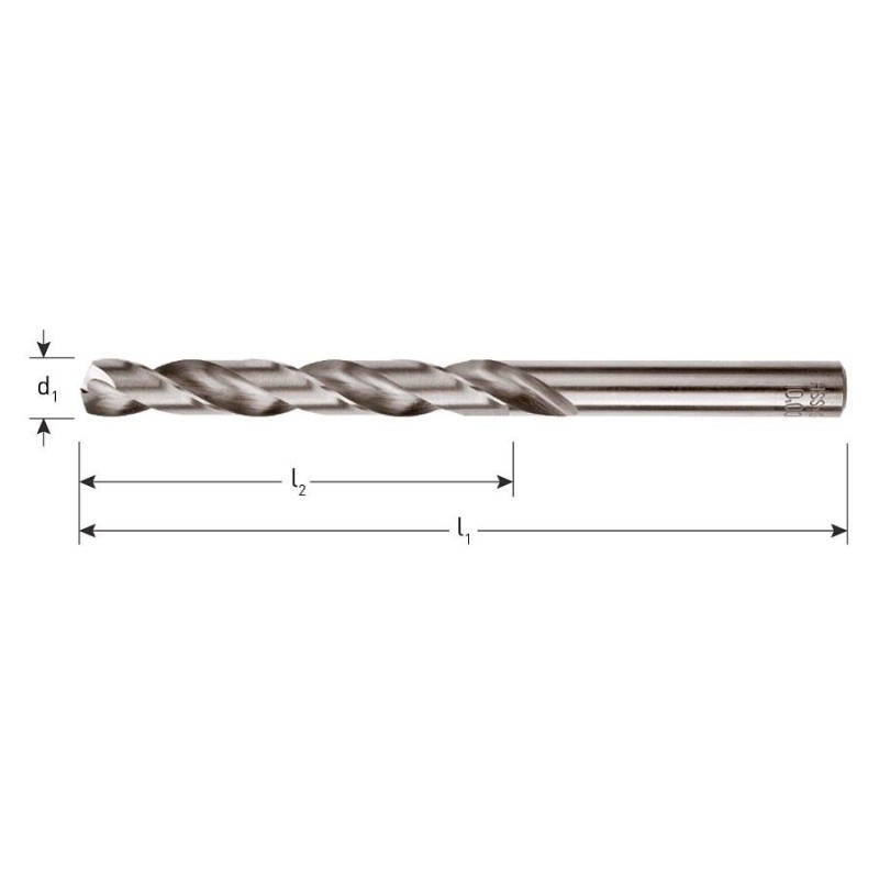 ROTEC BURG HSS DIN 340 7 SILVER LINE